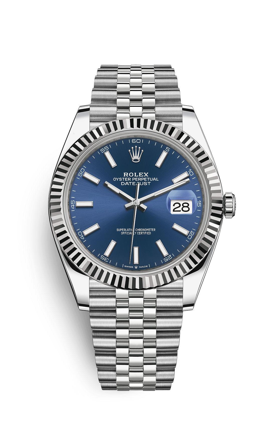 Date-Steel and Blue-41mm Watch