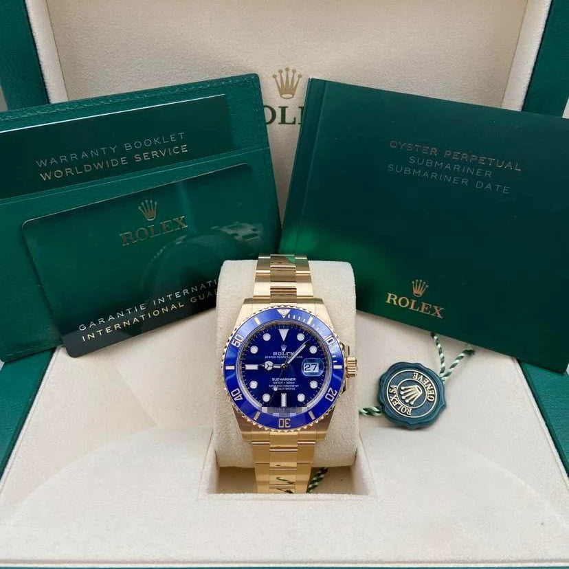 Submariner Date Blue Dial 18k Yellow Gold 41mm