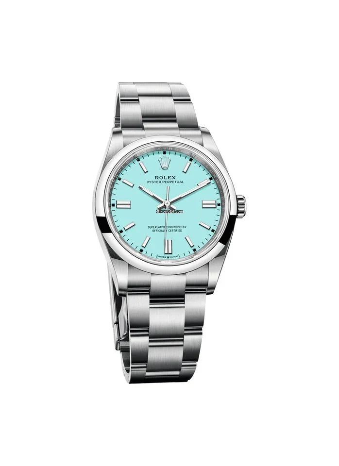 Luxury Watch Turquoise Blue Dial - New 41 Mm