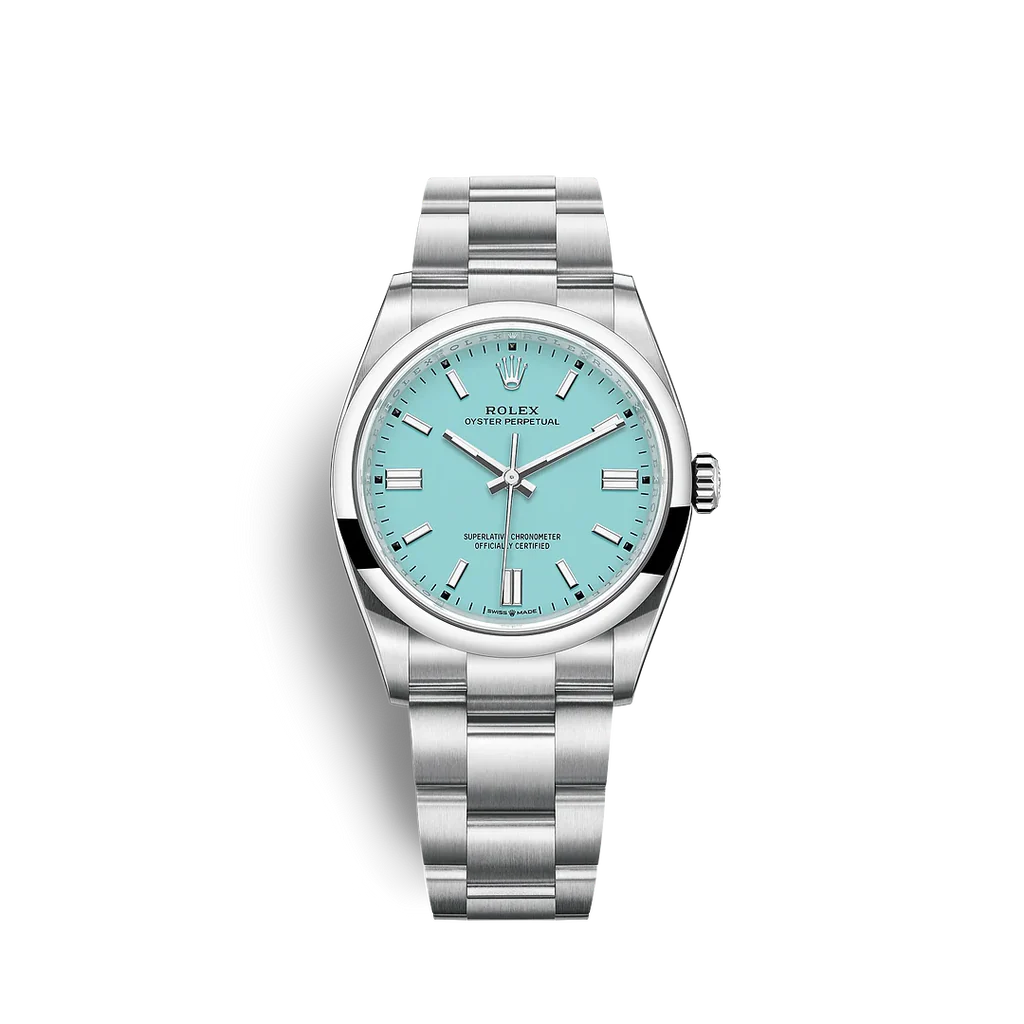 Luxury Watch Turquoise Blue Dial - New 41 Mm