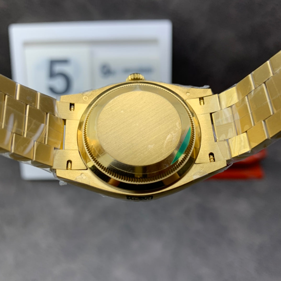 Unisex Yellow Steel - Green dial - 36mm