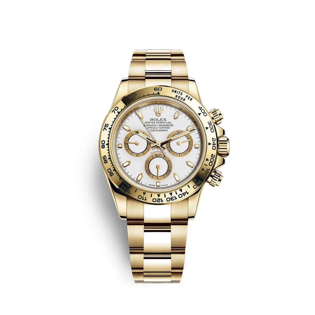 Luxury Watches Gold White Dial 40mm