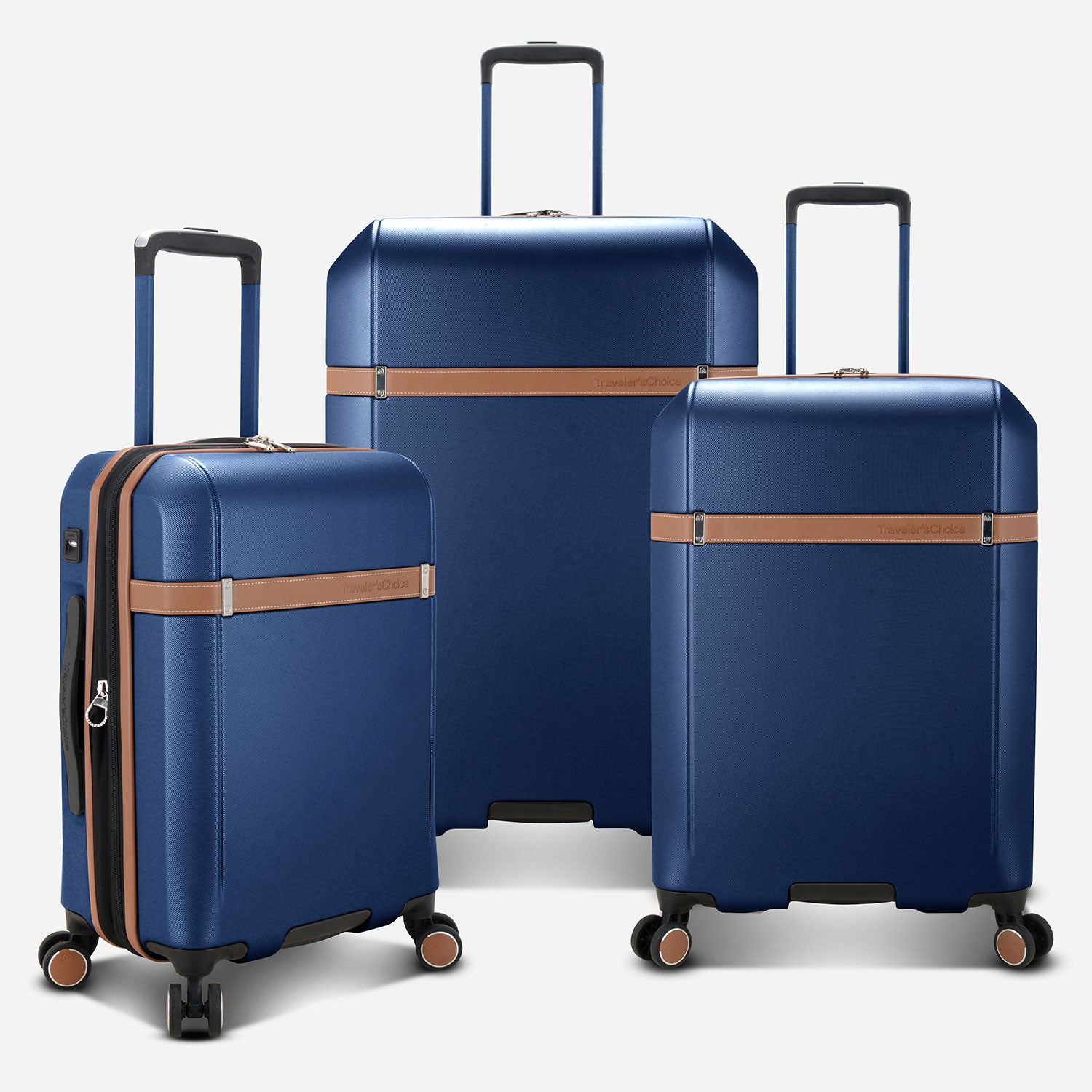 Candlewood 3 Piece Luggage Suitcase Set with 4 Spinner Wheels | Carry On with USB Port, Medium Checked, and Large Checked Suitcase