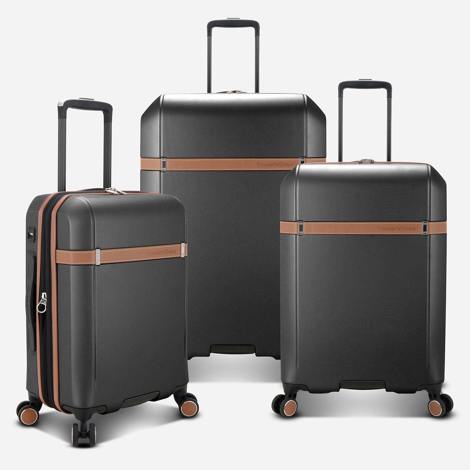 Candlewood 3 Piece Luggage Suitcase Set with 4 Spinner Wheels | Carry On with USB Port, Medium Checked, and Large Checked Suitcase