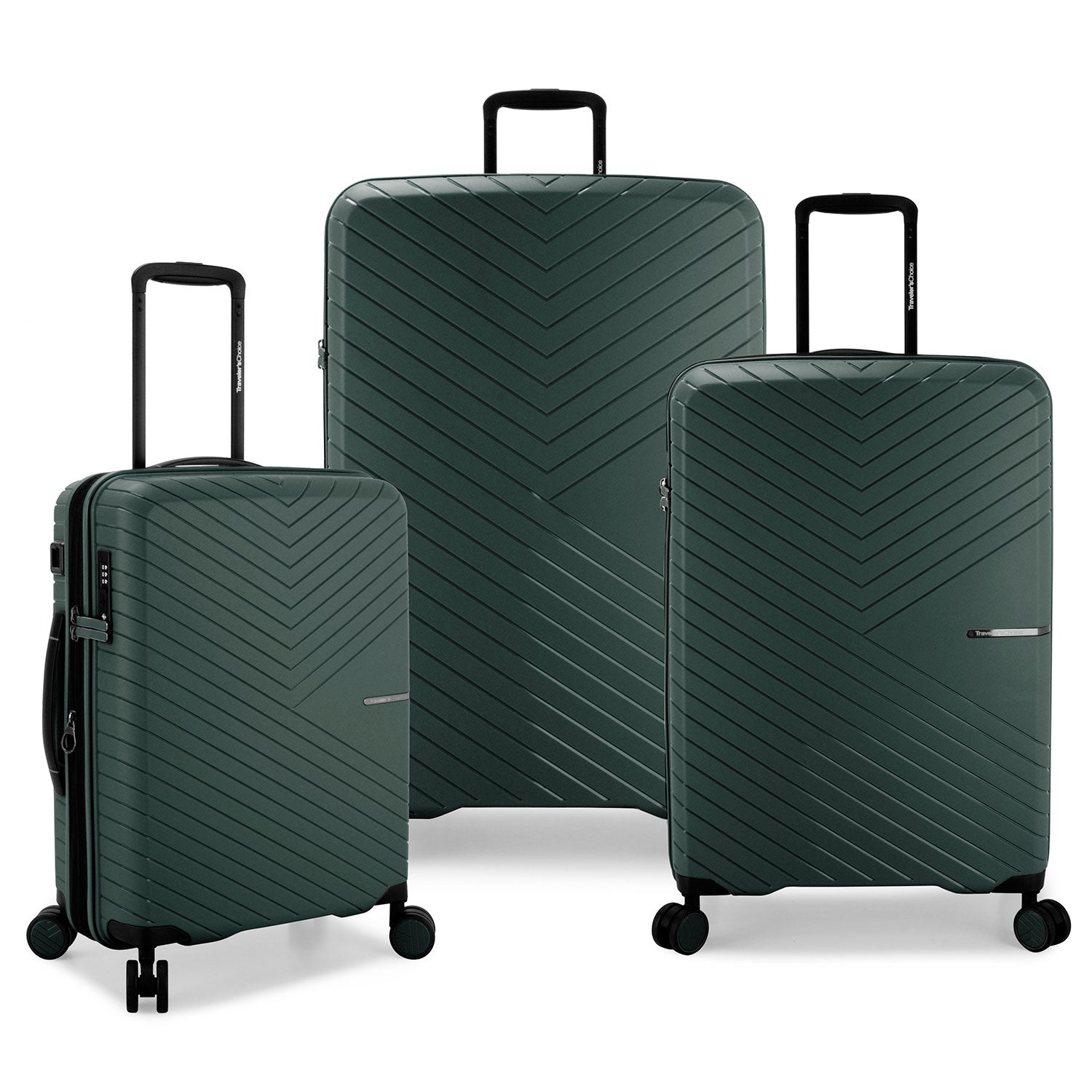 Vale 3 Piece Set Luggage Suitcase w/ Built In USB Port in Carry On