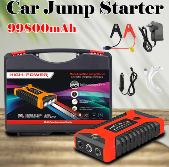 Electric jump starter, power bank and tire inflator combo options available for purchase!