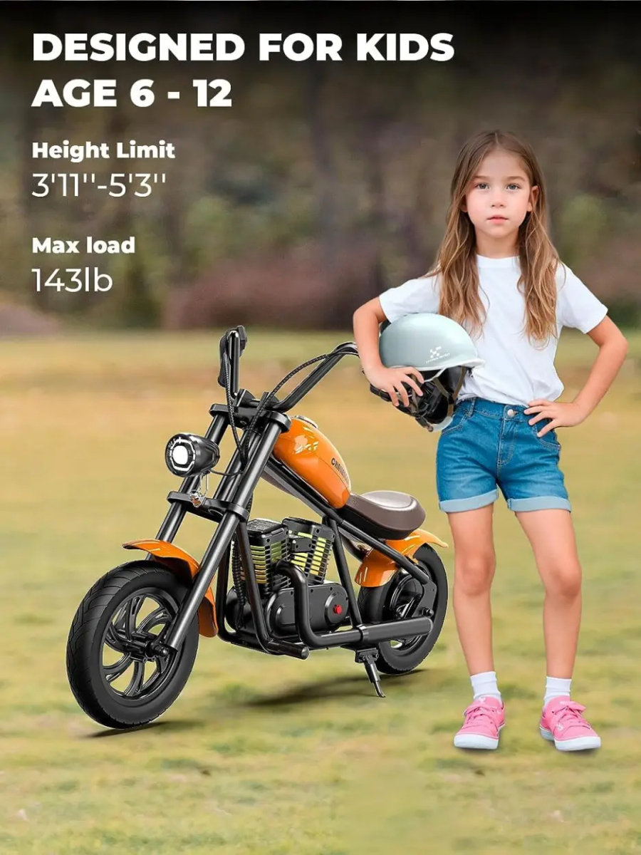 🎉Last Day Clearance💝Kids Electric Motorcycle With Colorful Ambient Light