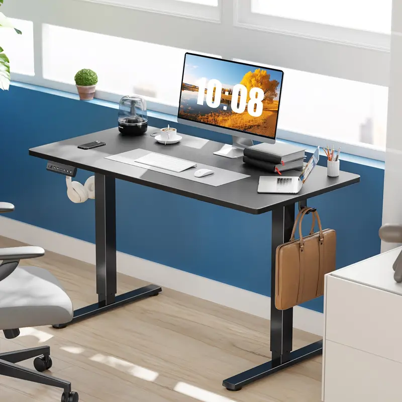 Electric Lift Standing Desk, Adjustable Height Computer Task Desk, Office and Home Rising Desk