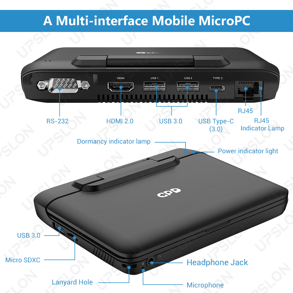 GPD Komputer Mini PC Mikro Windows 10 Ubuntu 6GB RAM 128GB SSD WIFI Bluetooth Pocket Portable PC Laptop Notebook