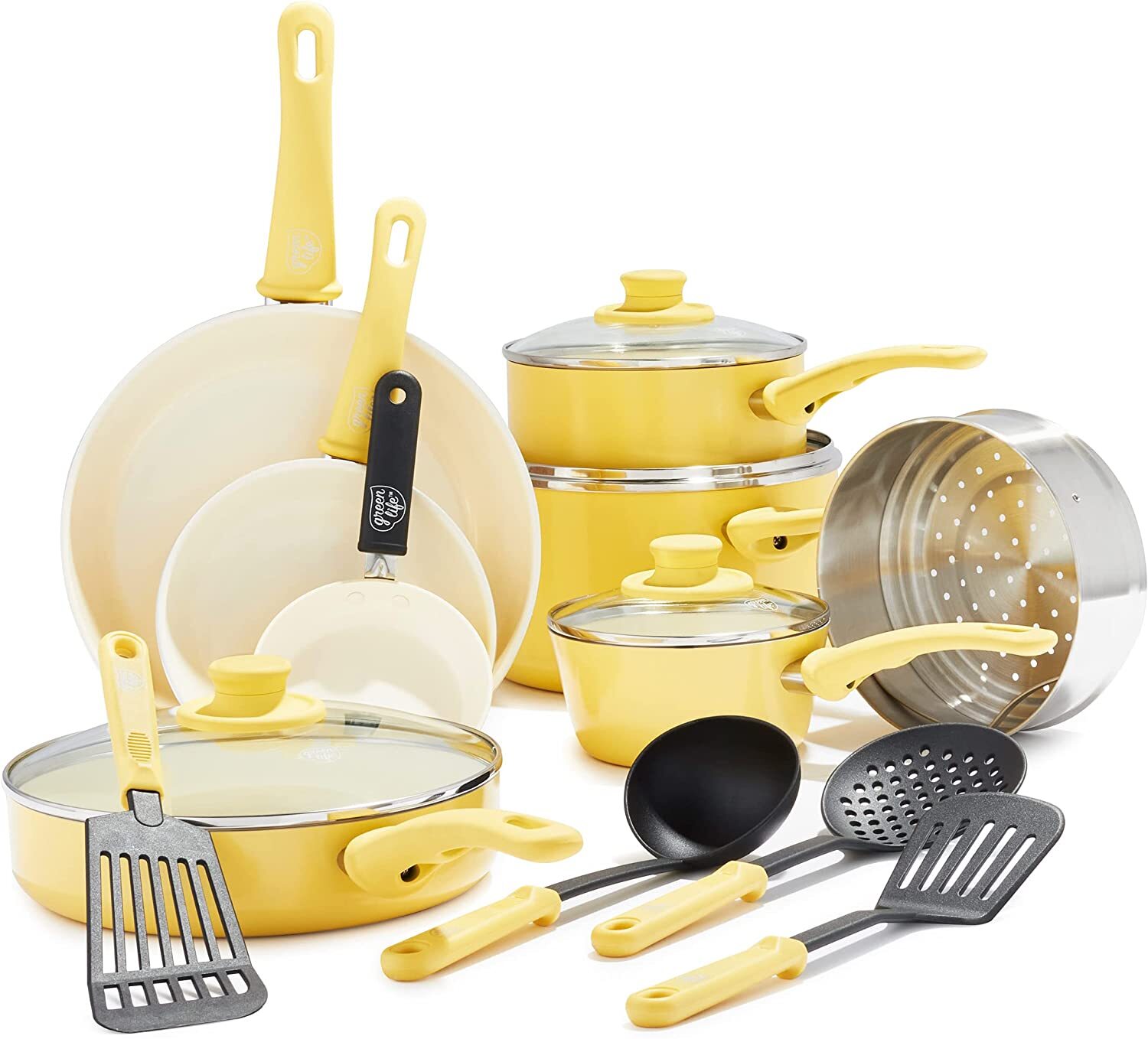 [🔥 LIMITED TIME OFFER TODAY ONLY! ]Ceramic Nonstick Cookware Set-16 Pieces