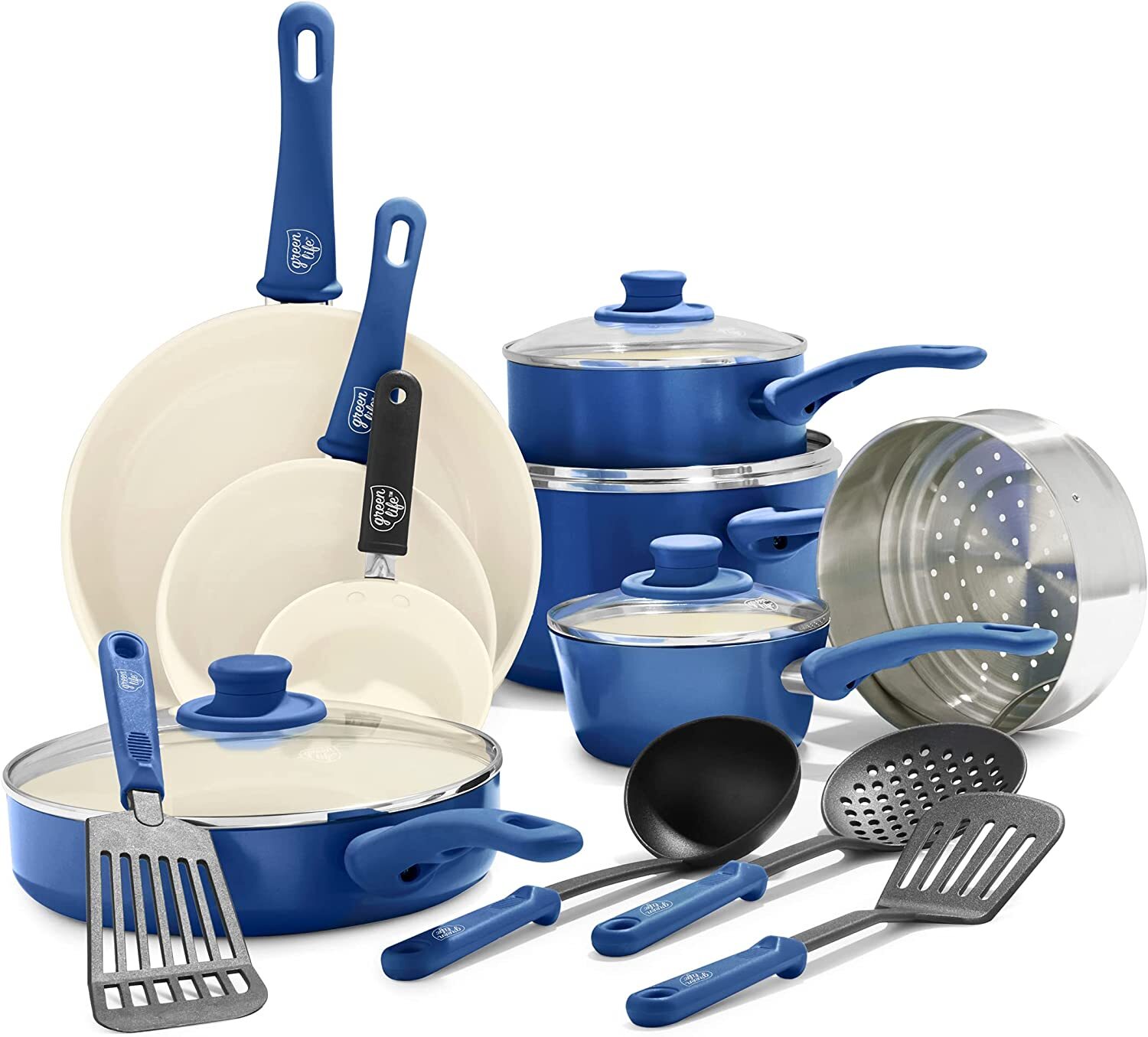 [🔥 LIMITED TIME OFFER TODAY ONLY! ]Ceramic Nonstick Cookware Set-16 Pieces