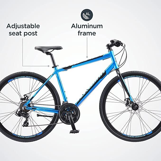 Hybrid Road Bike, 28-Inch Wheels, Lightweight Aluminum Frame