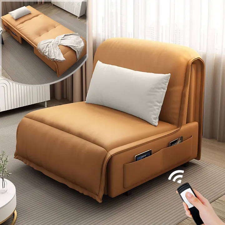 Folding Electric Sofa Bed With Metal Mechanism - Fully Automatic & Electrically Operated Through A Remote