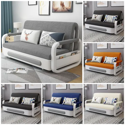 【🔥Last 1 days!】 5-in-1 multifunctional folding sofa bed - Buy 1 get 2 free(1 same size sofa bed + 1 small coffee table)