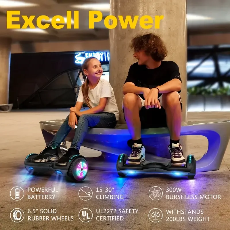 9.2" Hoverboard, Offroad All Terrain Flash Wheel Self Balancing Hoverboards With LED Lights, Certified Best Gift