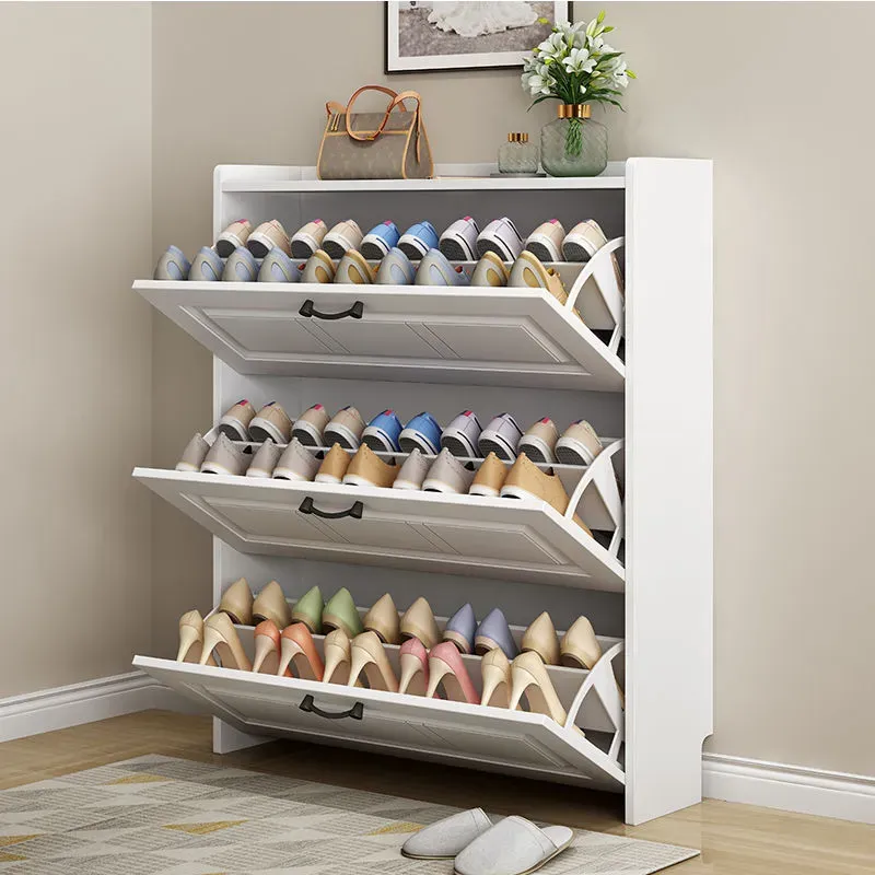 Wall hidden shoe cabinet