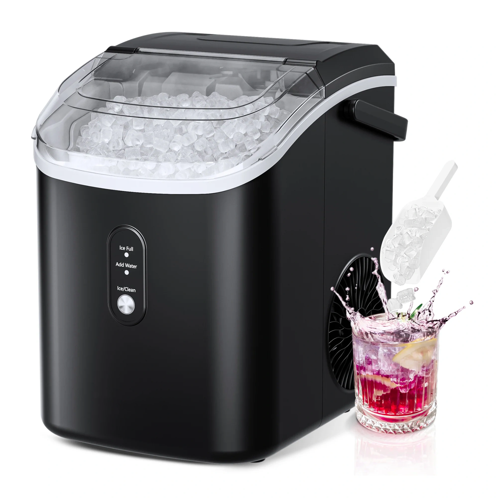 Nugget Ice Countertop Ice Maker with Handle