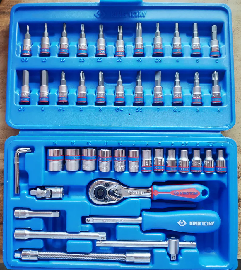 King tony 1/4 inch 46 pcs socket set| Bit box