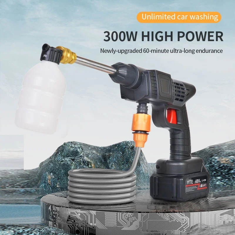 Promotional discount of 50% Cordless portable high pressure spray water gun