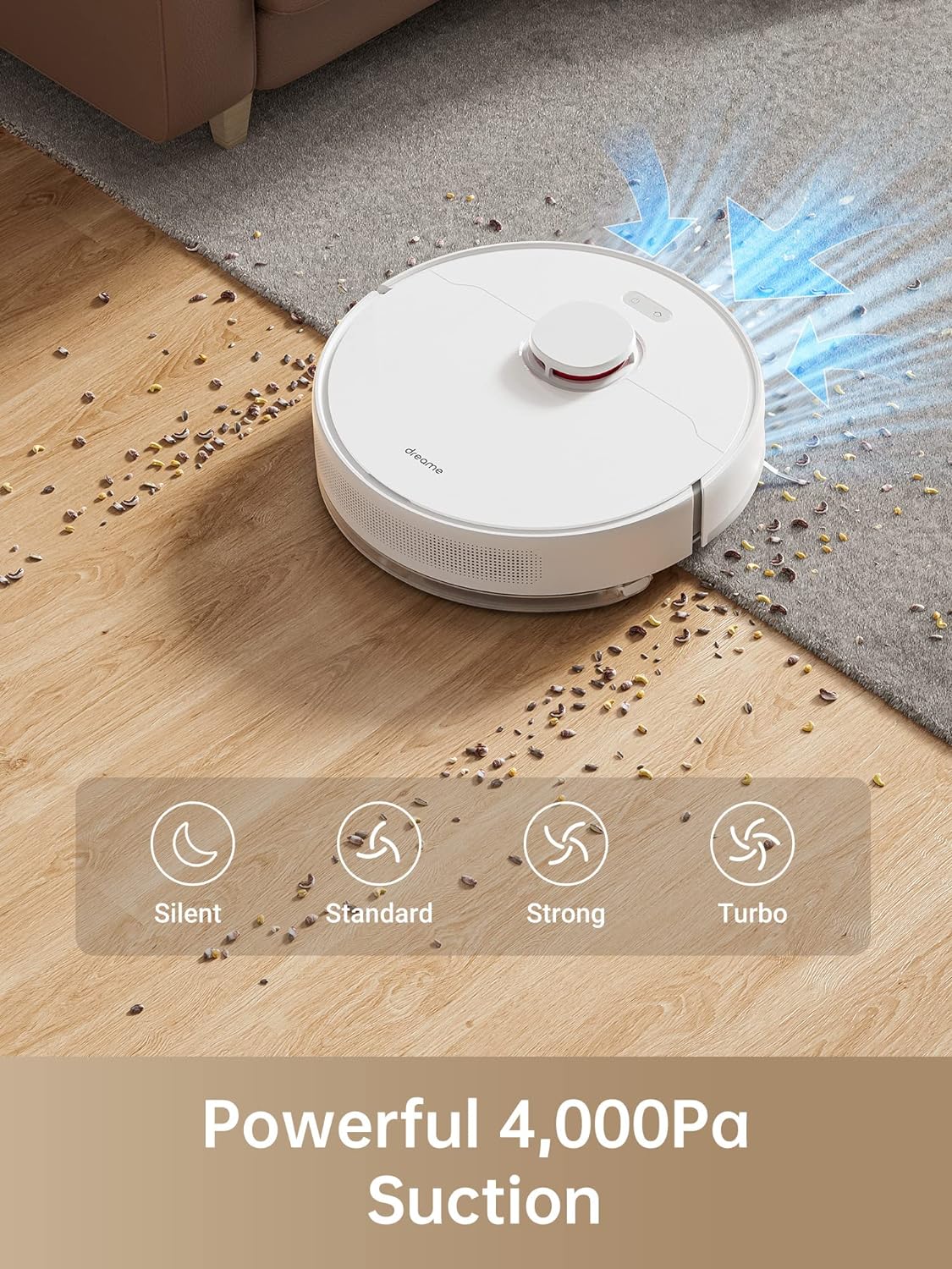 dreame D10 Plus Robot Vacuum and Mop with Self-Emptying Base for 45 Days of Cleaning