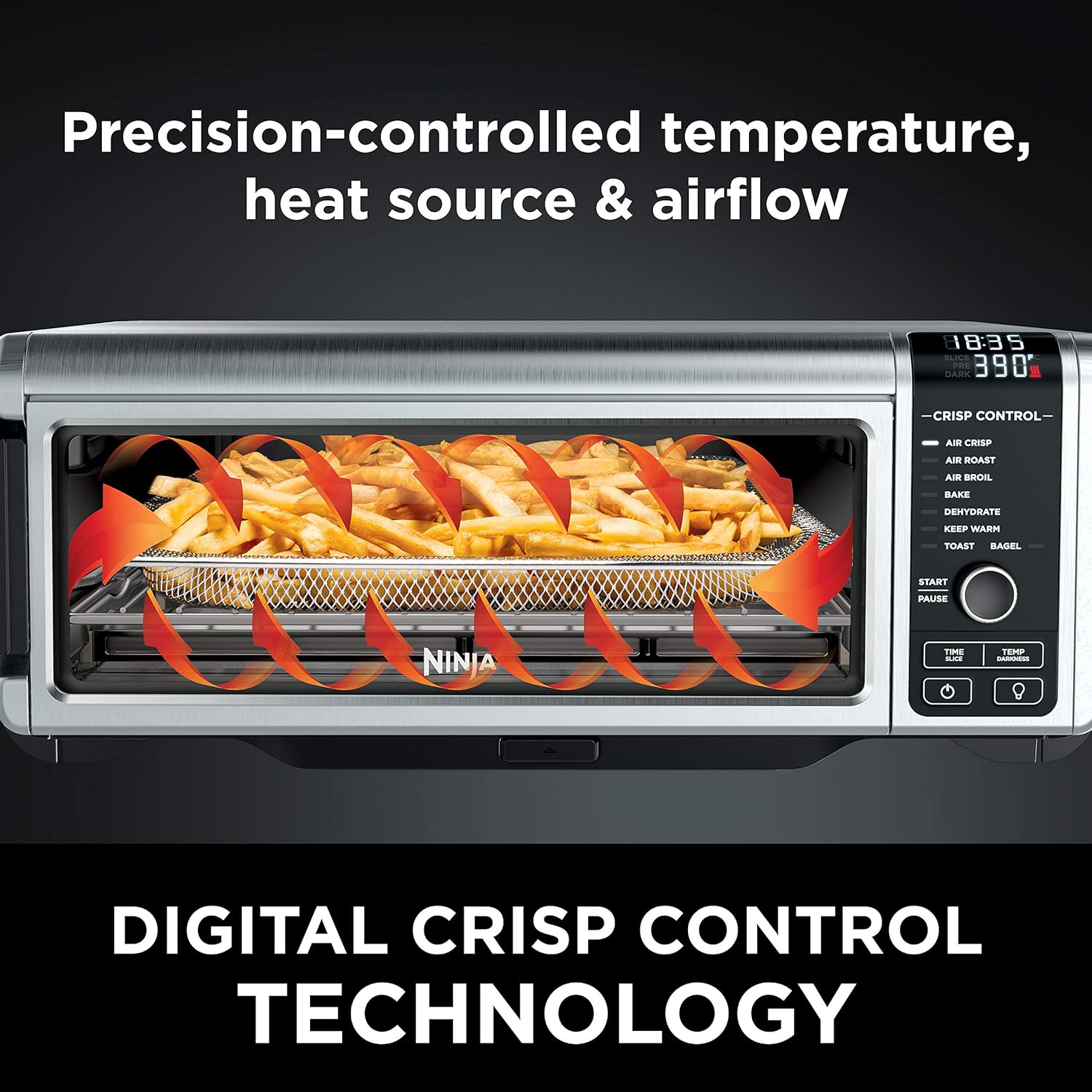 Digital Air Fry Countertop Oven with 8-in-1 Functionality