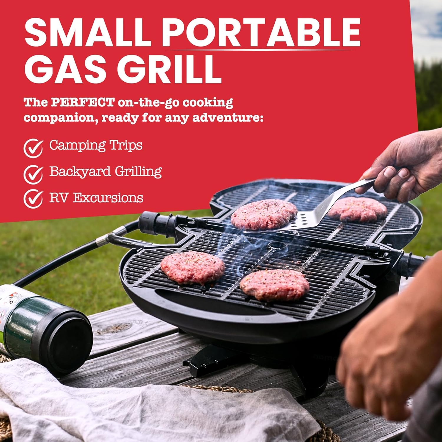 Portable Propane Gas Grill | Perfect Camping Grill for BBQ