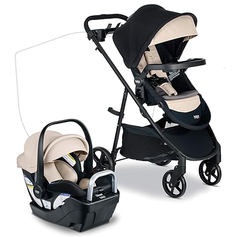 Britax Willow Brook S+ Infant Travel System, Infant Car Seat and Stroller Combination with Alpine Base, ClickTight Technology, SafeWash Insert and Case