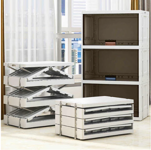 Folding storage cabinet