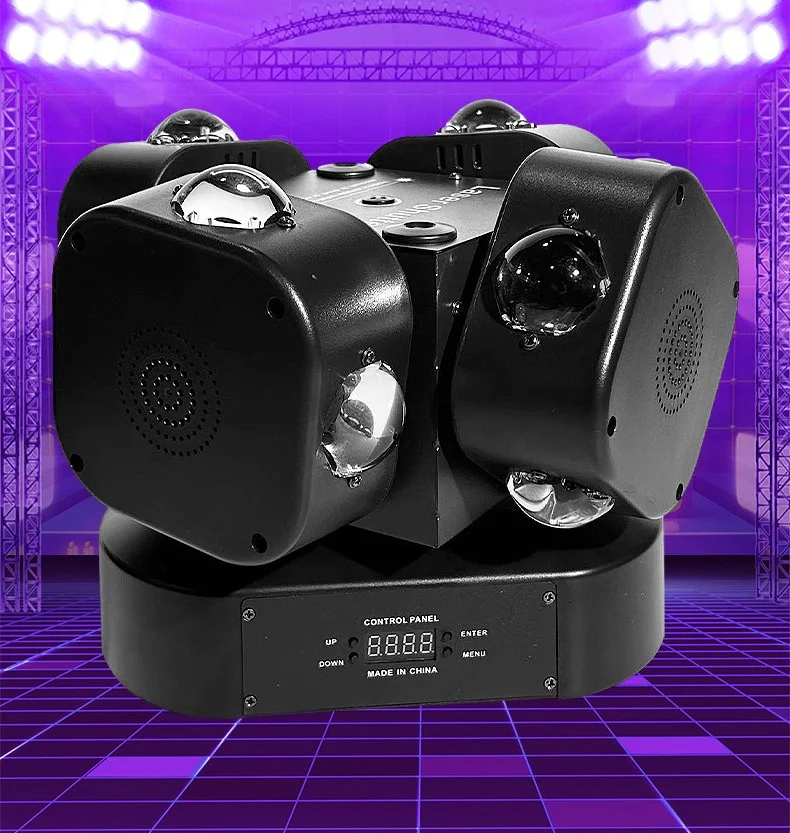 🔥Upgraded version of home party rotating arm remote control/voice controlled laser light