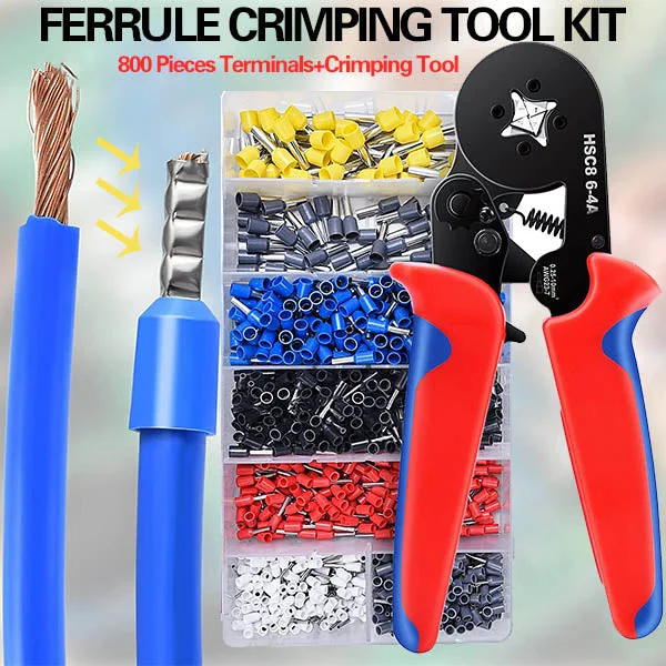 800 Pieces Crimping Terminal Set