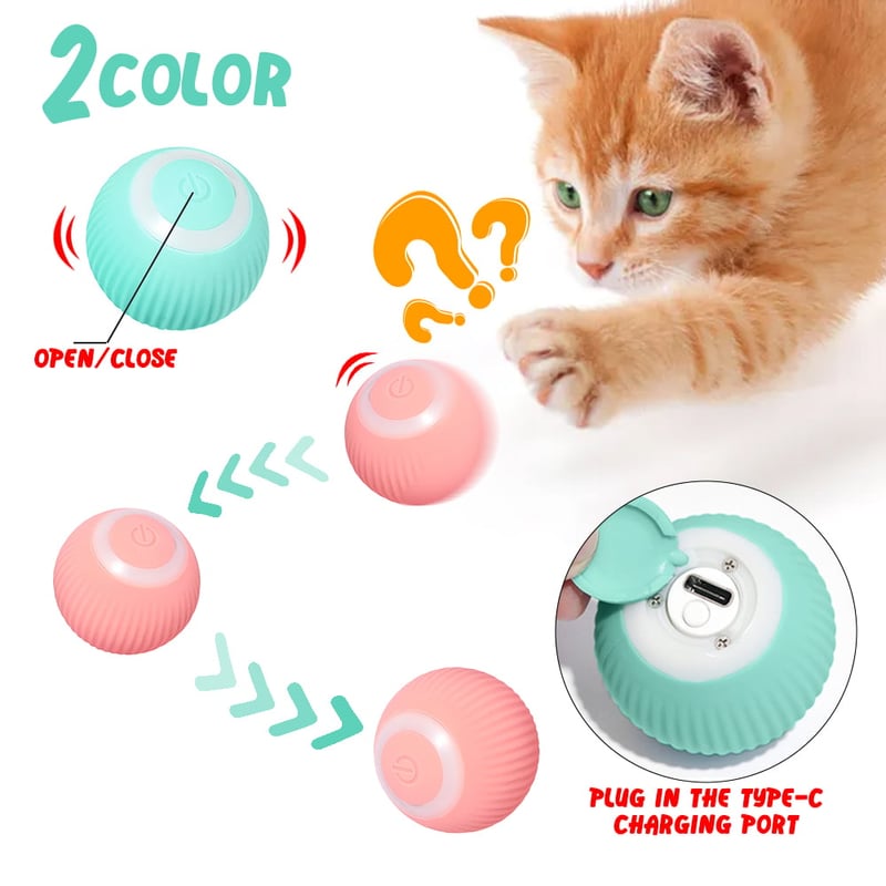 Last Day 49% OFF - Smart Pet Toys Automatic Rolling Ball