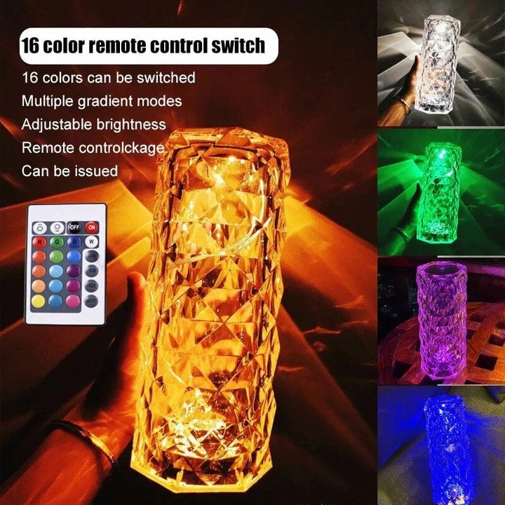 🔥Last Day 70% OFF - Touching Control Rose Crystal Lamp✨